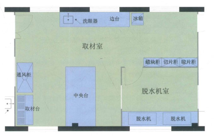 實(shí)驗(yàn)取材室、標(biāo)本接收室布局要求